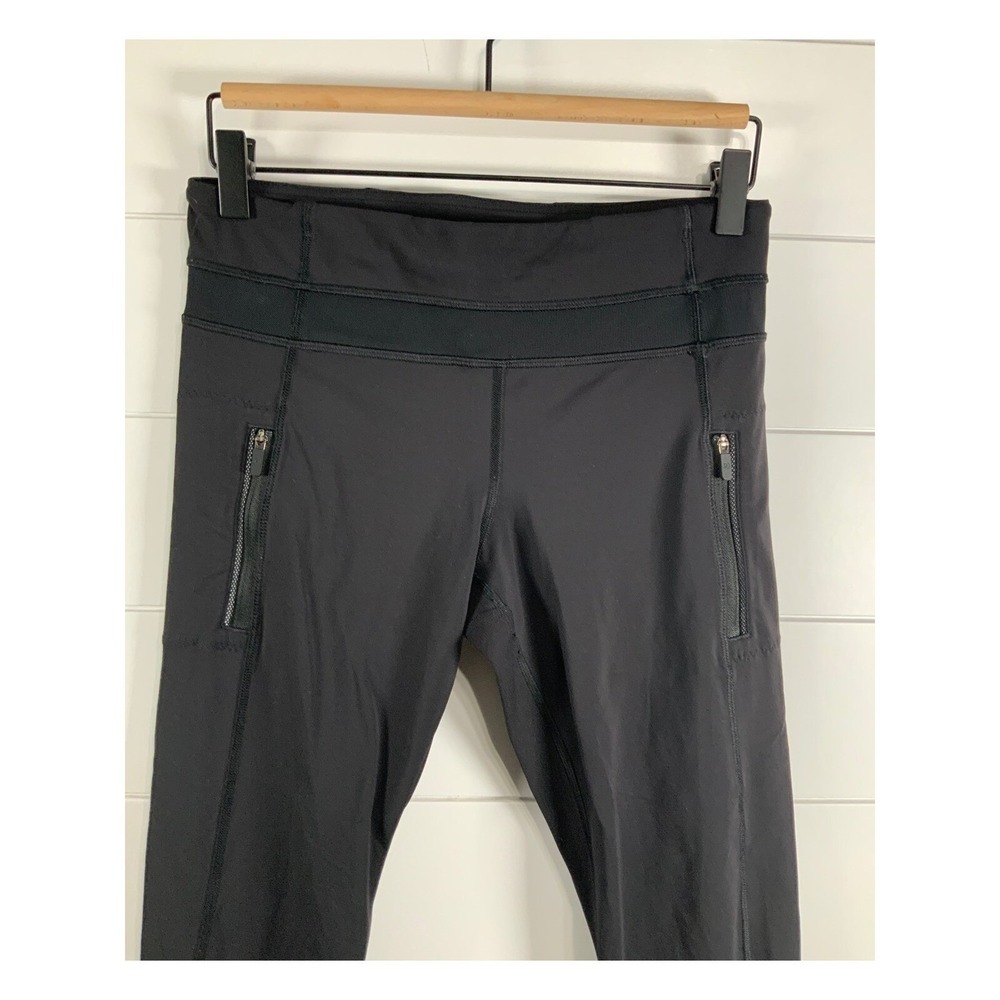 Lululemon Womens Invigorate Leggings sz 6 25" Mesh Black Activewear Athleisure - Picture 2 of 10
